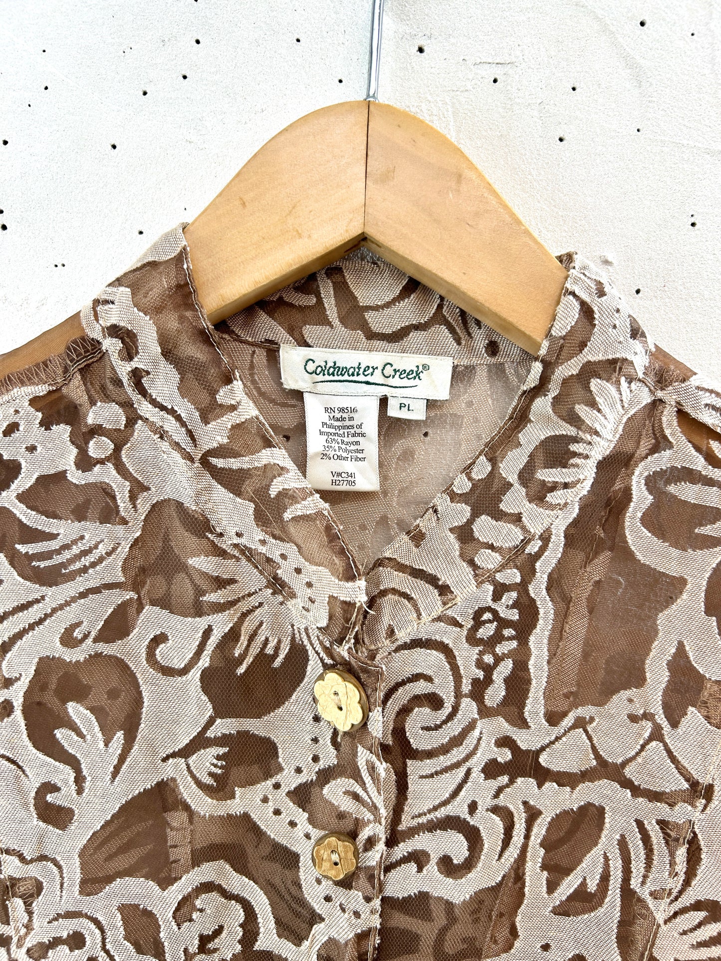 Vintage Sheer Shirt Jacket [D32208]