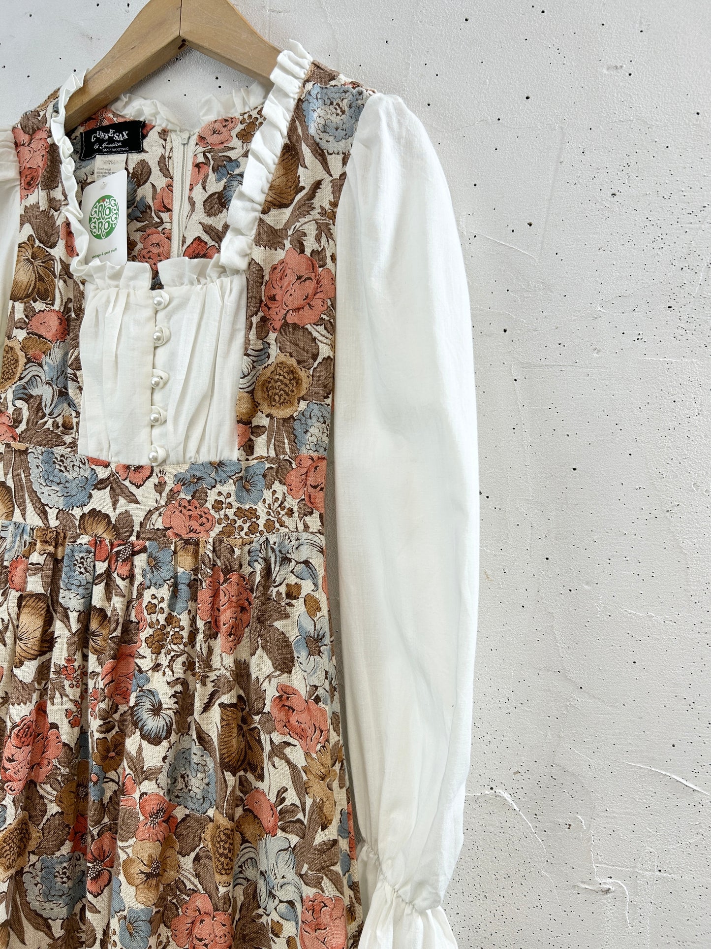 ’70s Vintage Dress〜GUNNE SAX〜 黒タグ [H33604］
