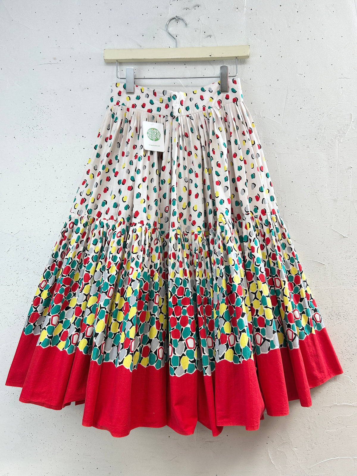'50s Vintage End Pattern Skirt [J34113]