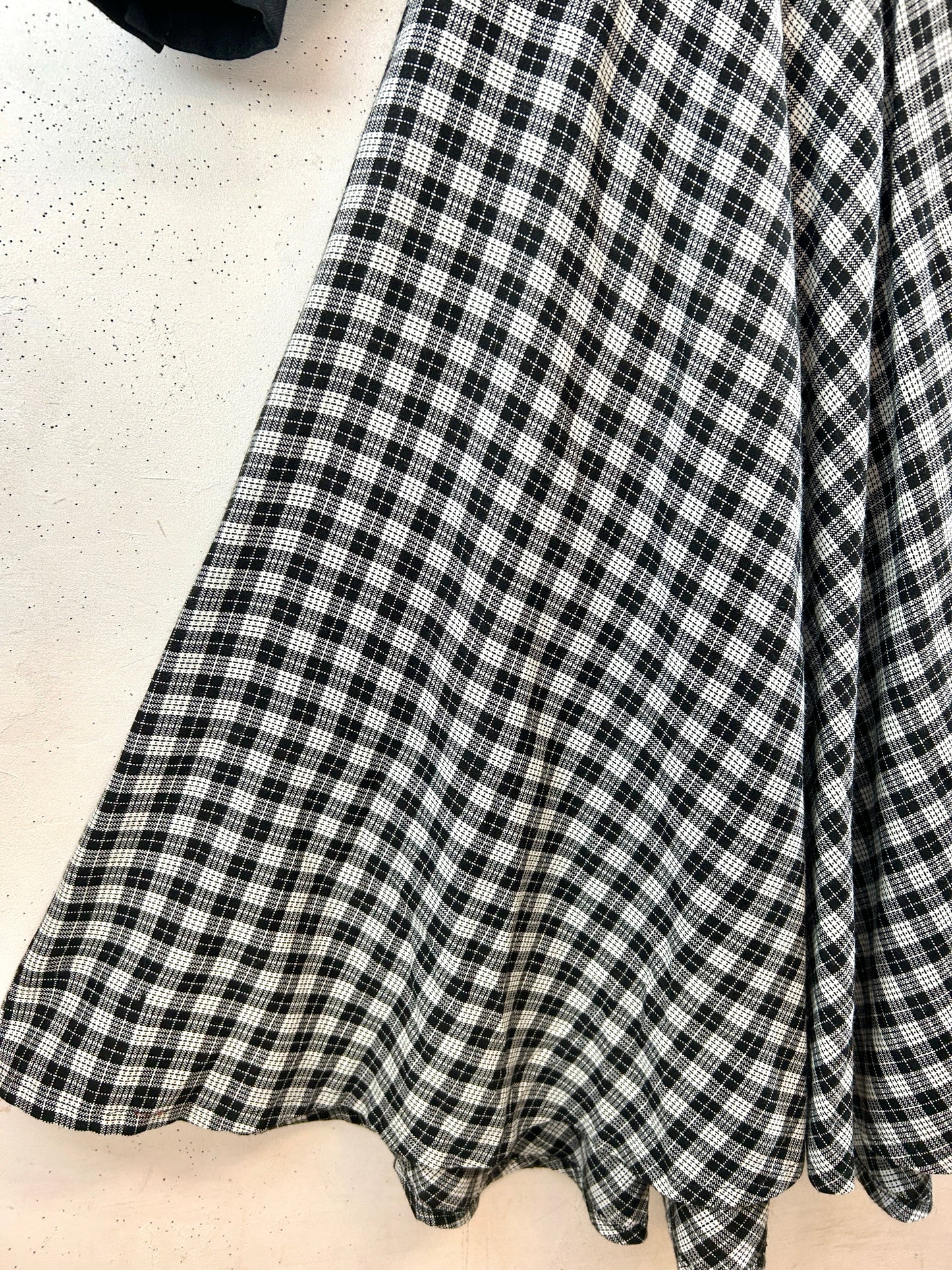 Vintage Plaid Dress MADE IN ENGLAND [J30651]