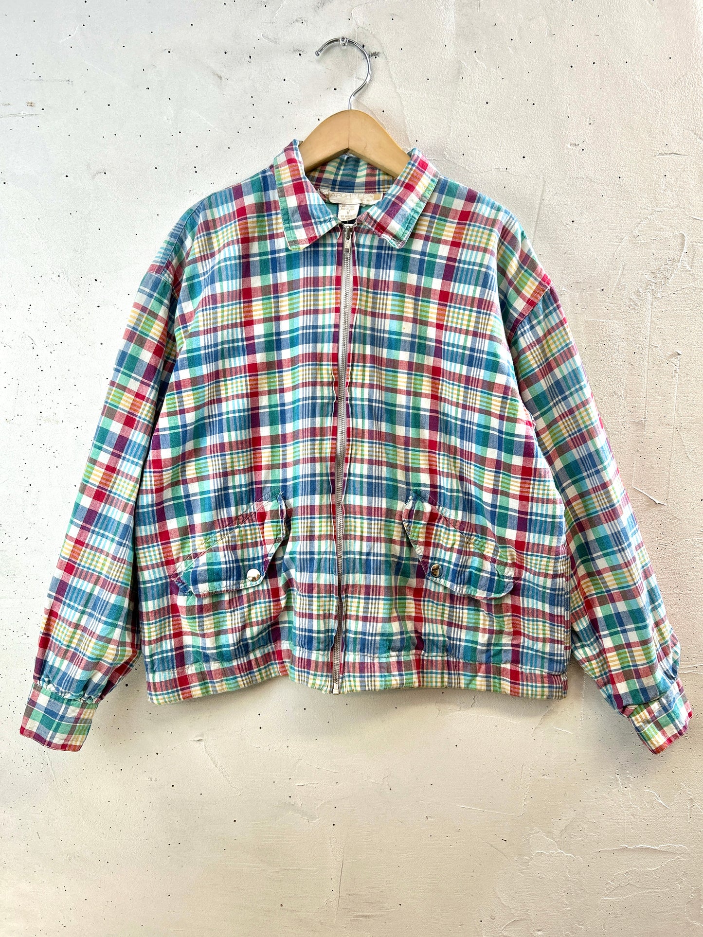 Vintage Plaid Jacket　MADE IN INDIA  [I3104]