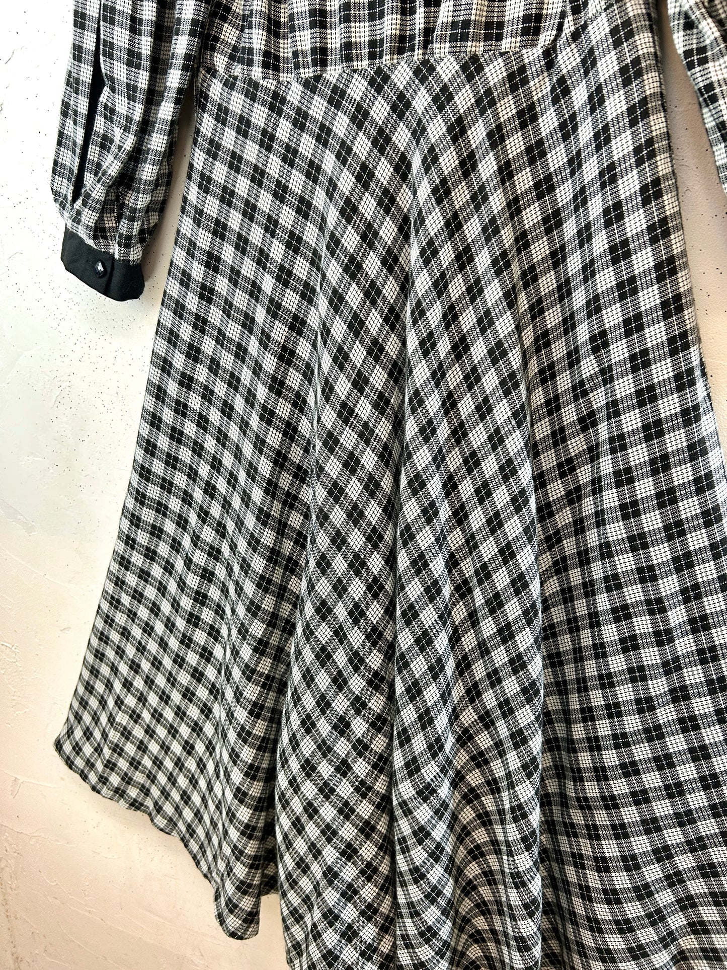 Vintage Plaid Dress MADE IN ENGLAND [J30651]