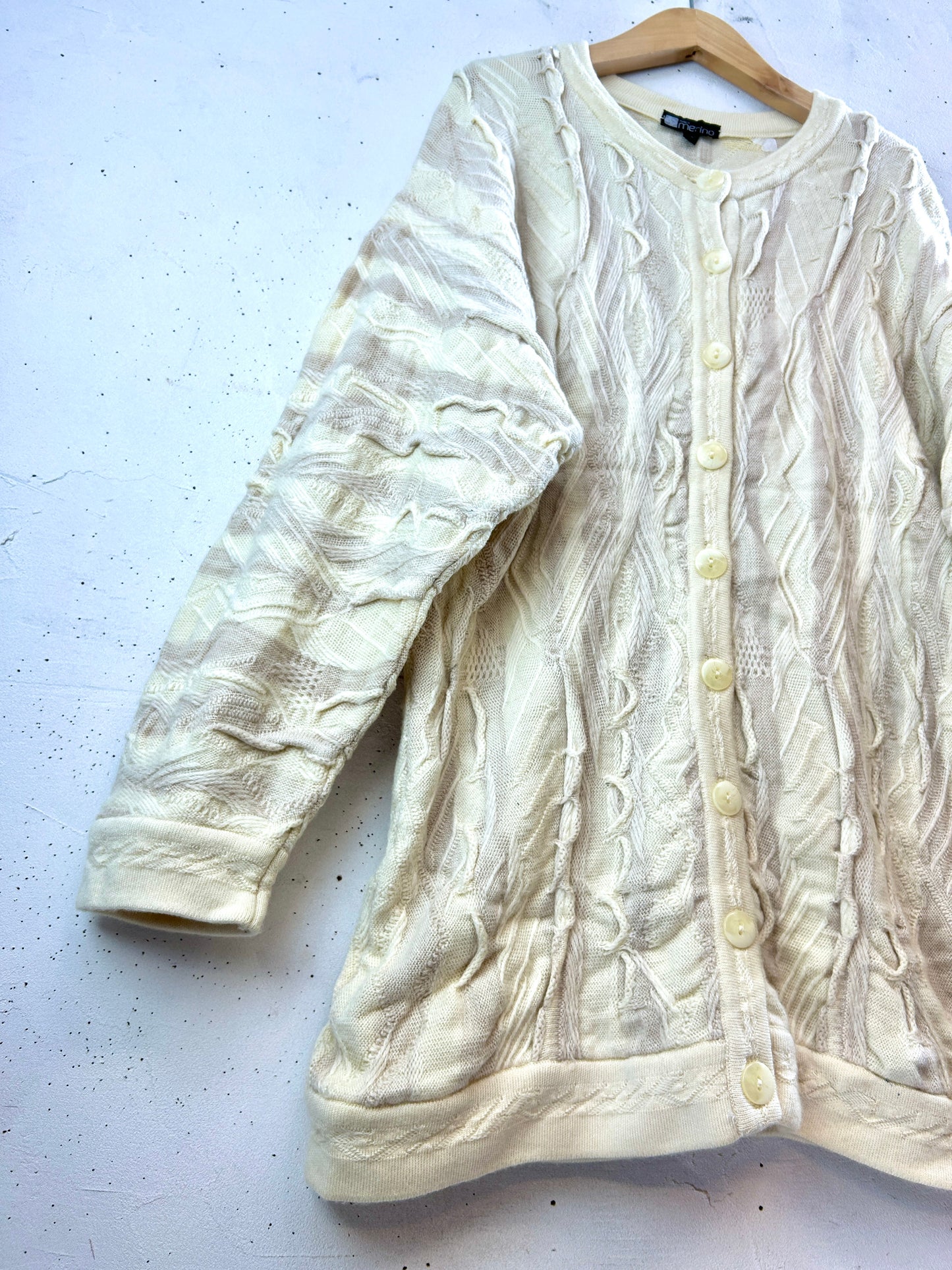 Vintage Crazy 3D Knit Cardigan AUSTRALIAN MADE [I30264]