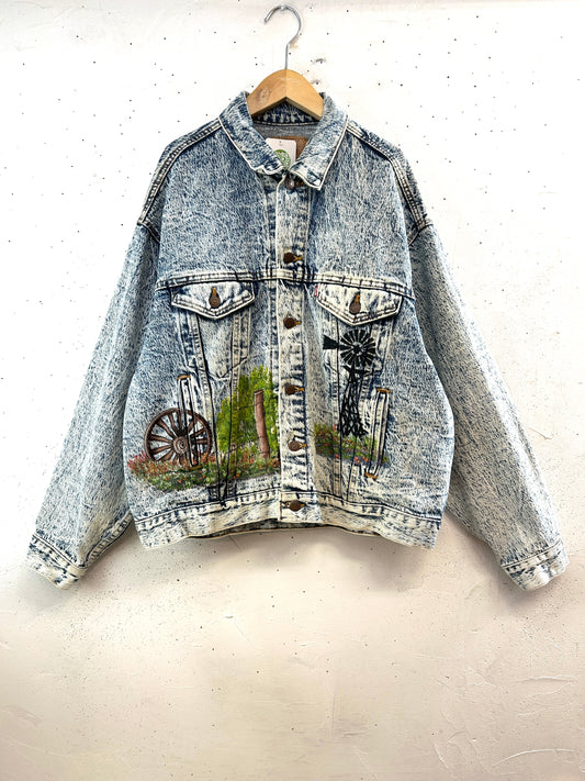 Vintage Handpainted Denim Jacket 〜Levi's〜 [D32136]