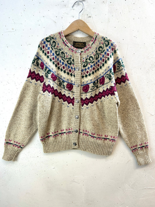Vintage Knit Cardigan ~Eddie Bauer~[K30721]