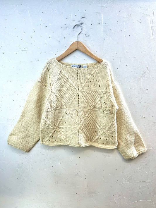 Vintage Wool hand Knit [I30334]