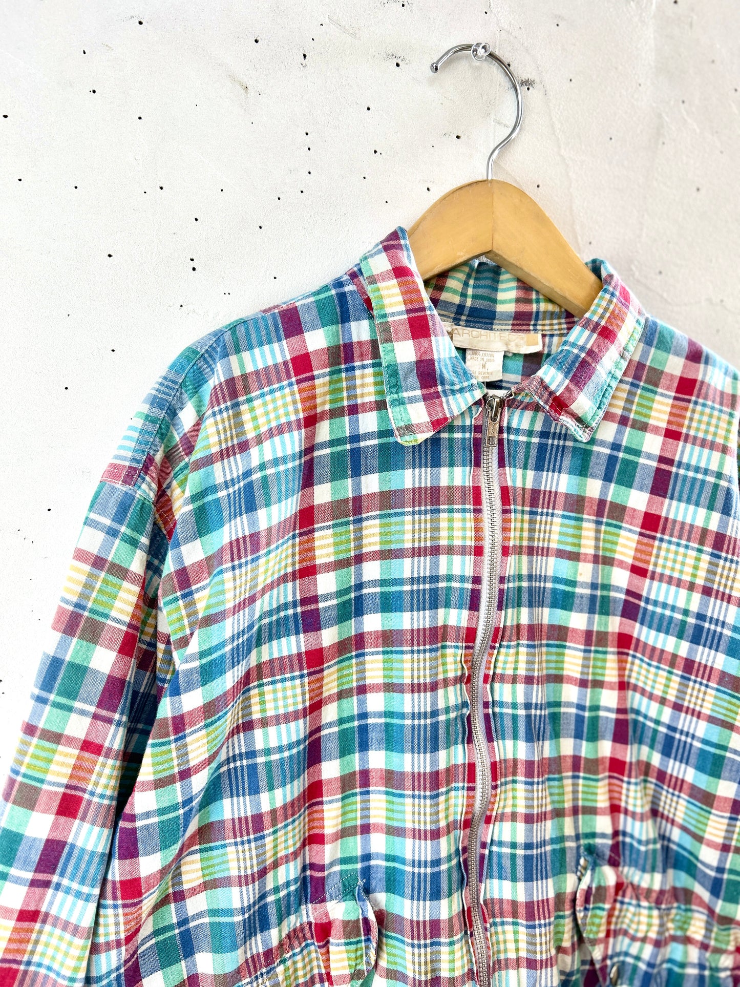 Vintage Plaid Jacket　MADE IN INDIA  [I3104]