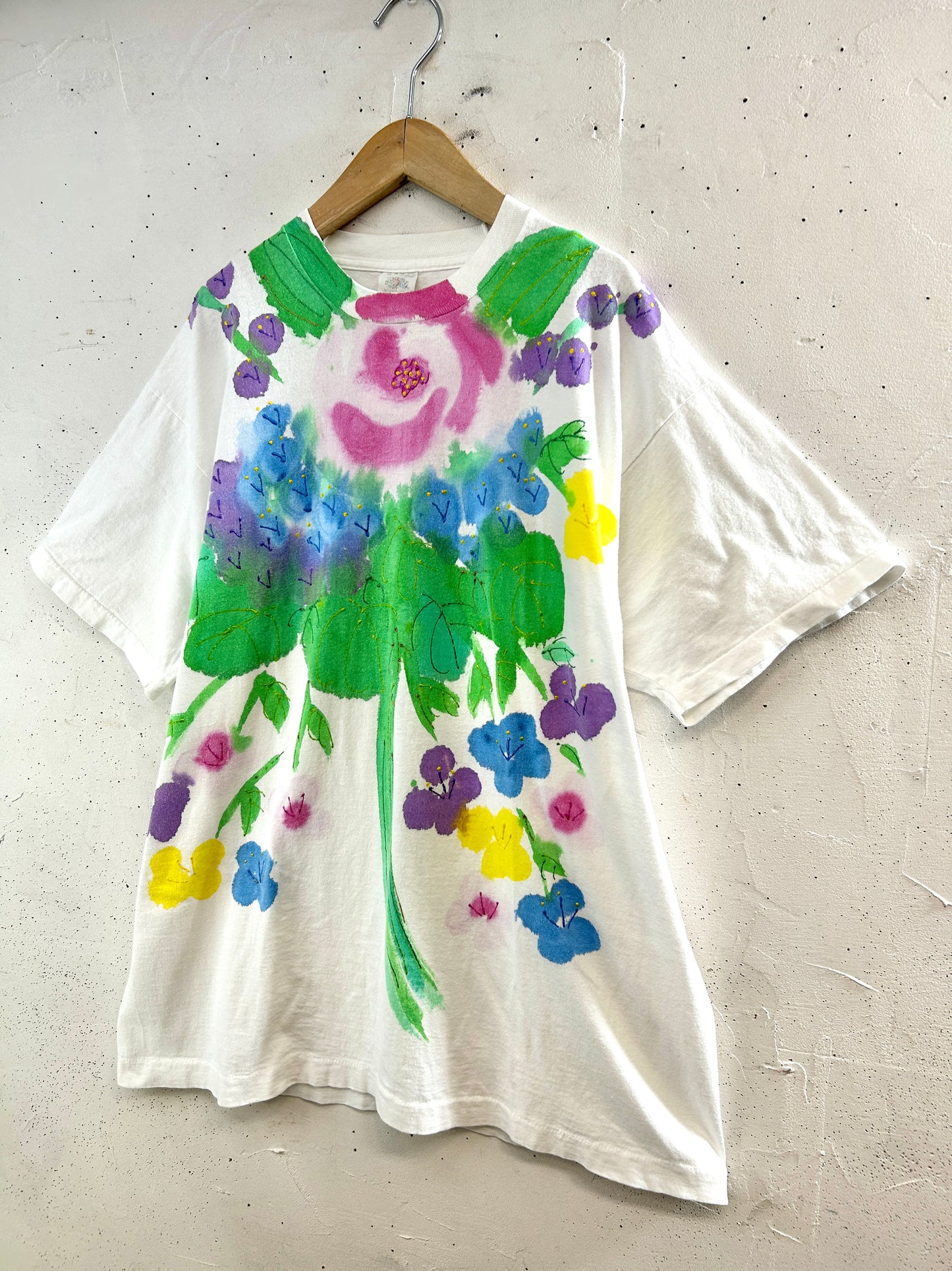 Vintage Hand Painted T-Shirt 〜 FRUIT OF THE LOOM 〜 MADE IN USA [G32921]