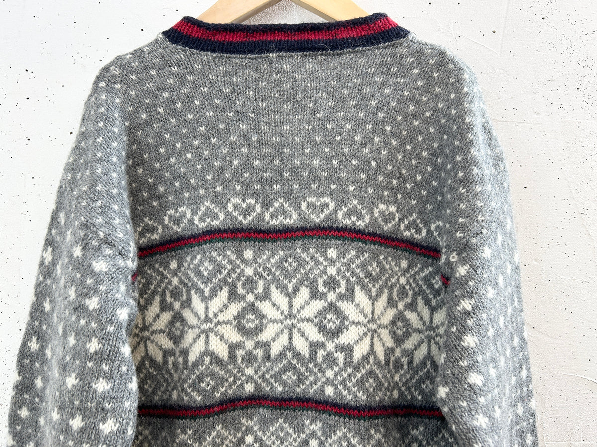 Vintage Nordic Knit Cardigan MADE IN USA 〜L.L.Bean〜  [J34338]