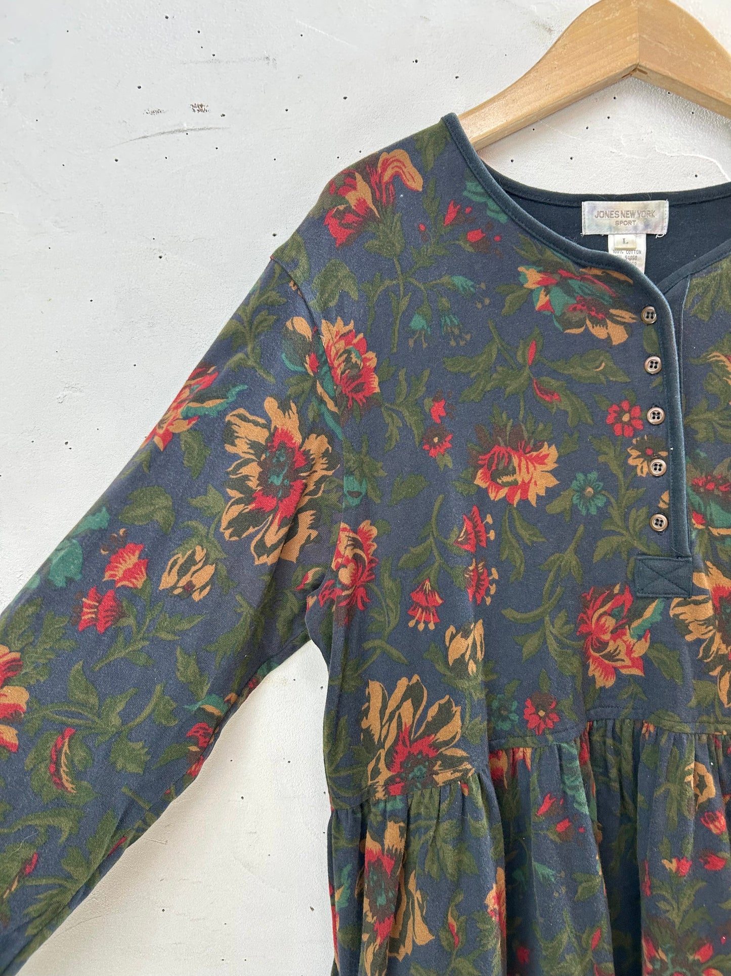Vintage Flower Cotton Dress [L29216]
