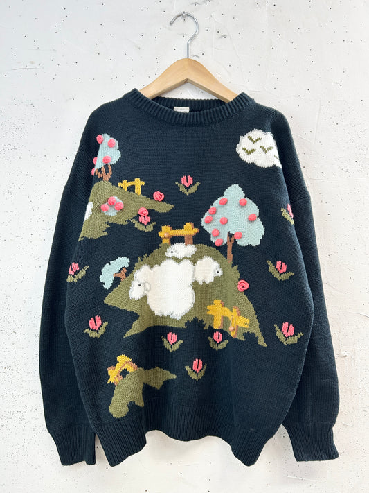Vintage Knit Sweater[J34120]