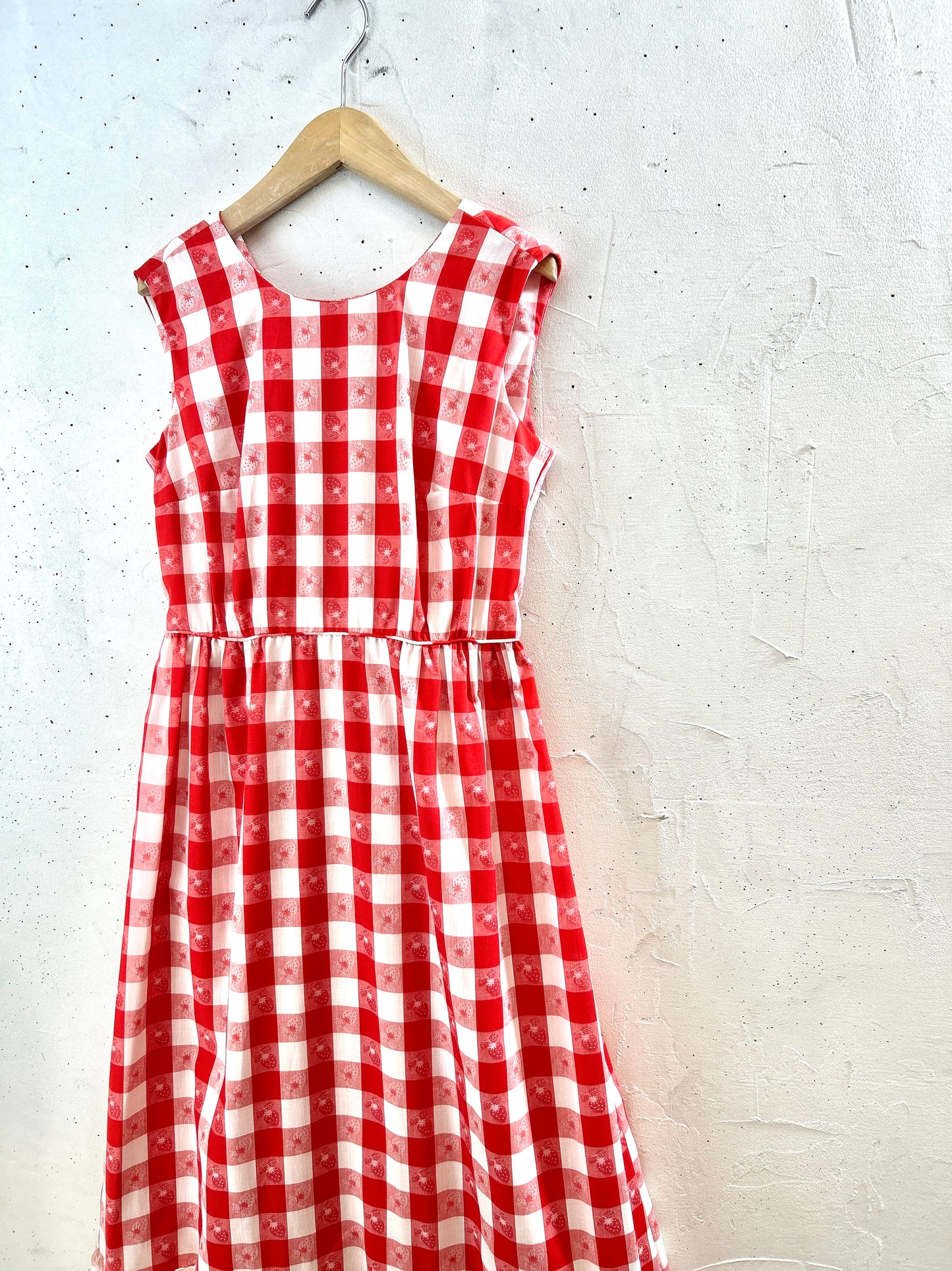 Vintage Dress ‘70s Strawberry [H30838]