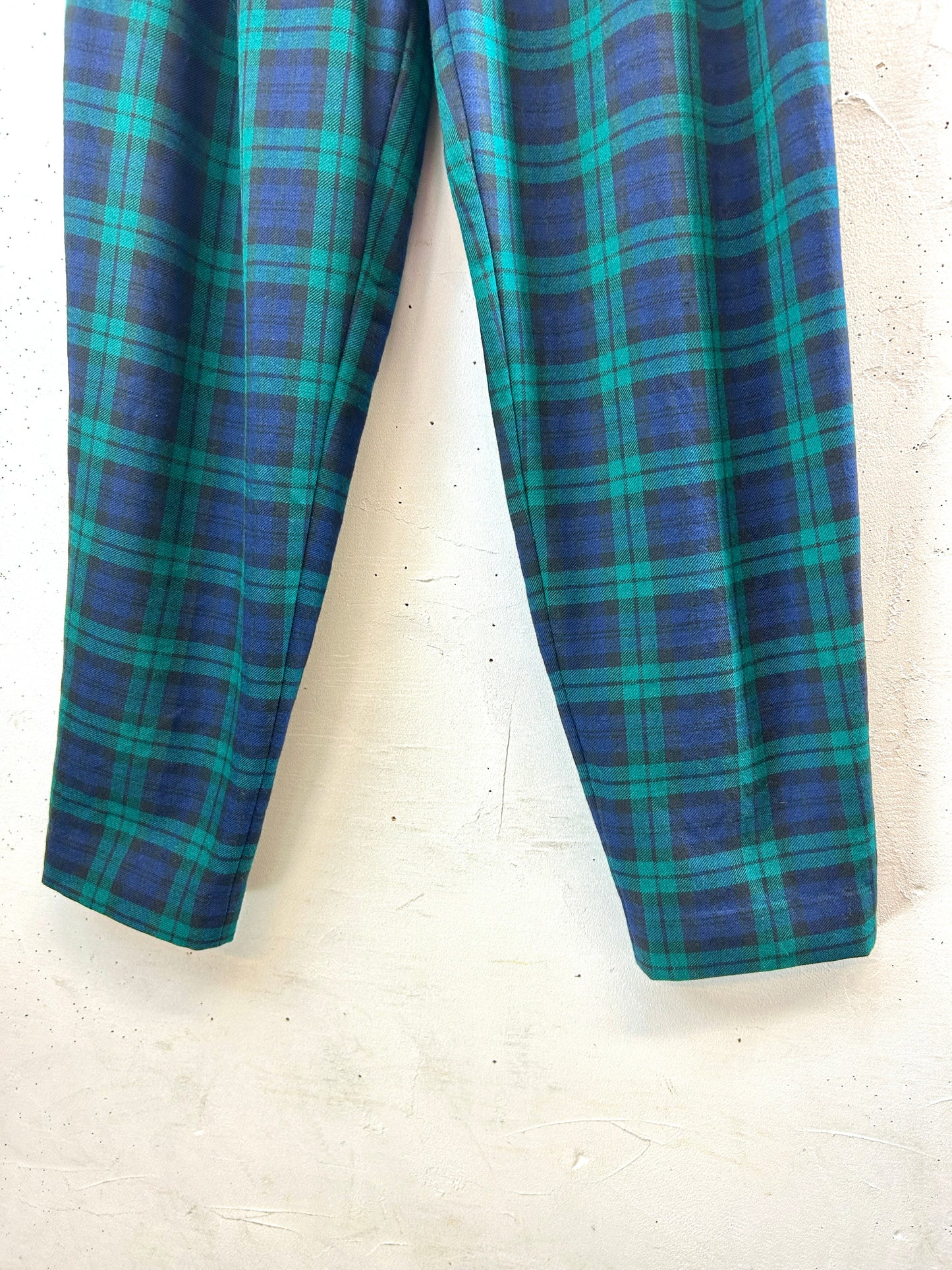 Vintage Plaid Wool Pants [I30276]