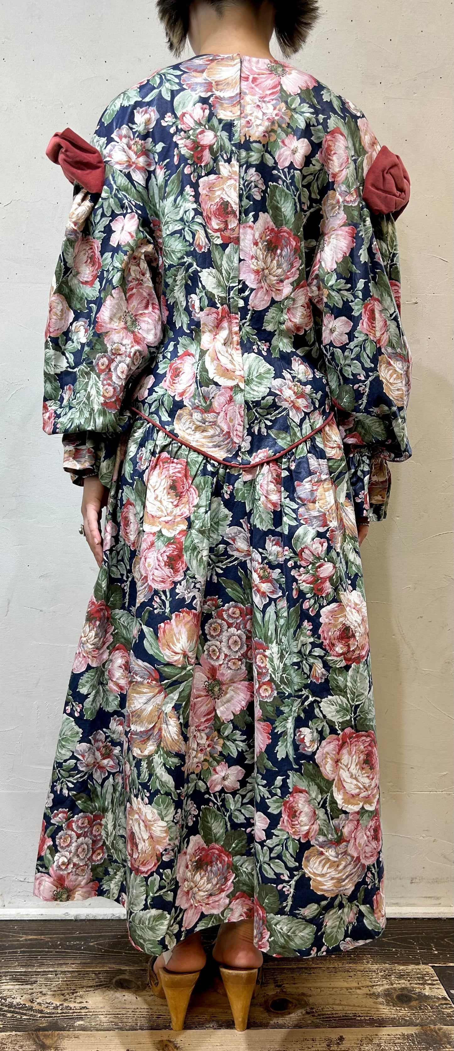 Vintage Cotton Dress MADE IN USA [H24839]