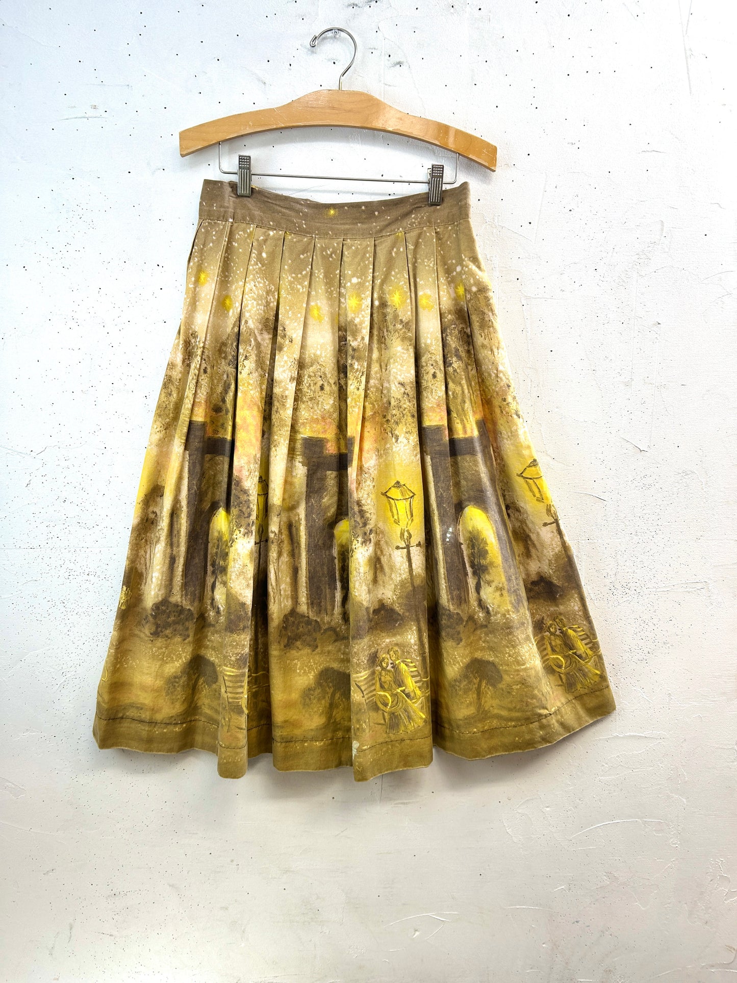 '50s Vintage End Pattern Skirt [E32549]