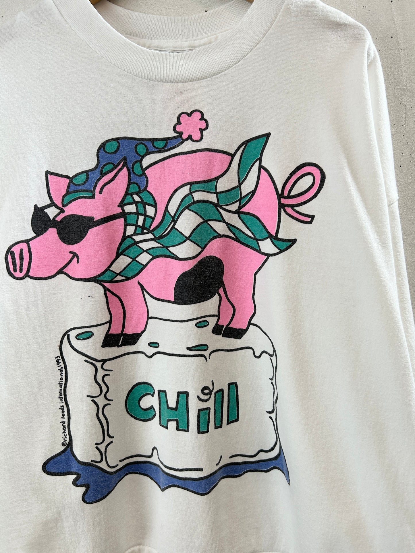 Vintage T SHIRT CHILL PIG [H30832]