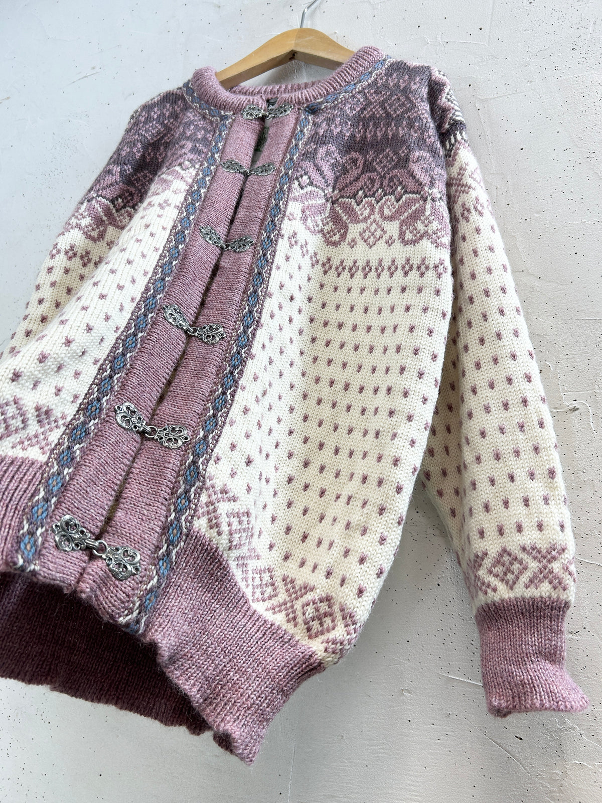 Vintage Nordic Knit Cardigan  MADE IN NORWAY [J34339]