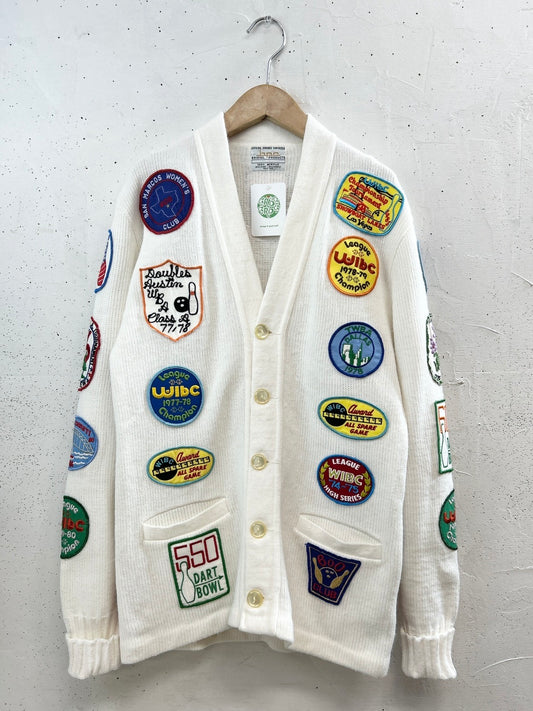 '70s Vintage Patch Cardigan [D32074]