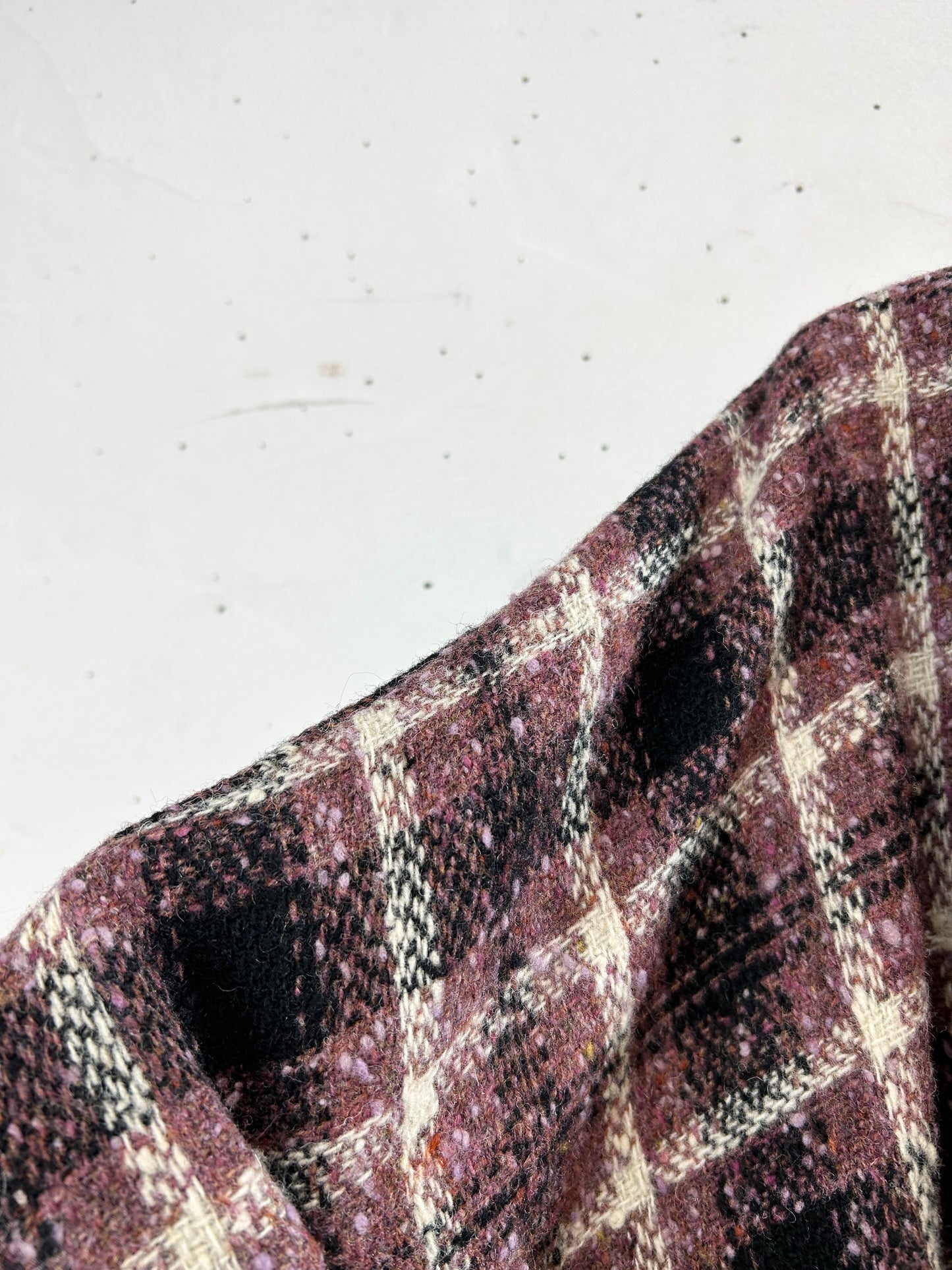 Vintage Plaid Poncho  [A31297]