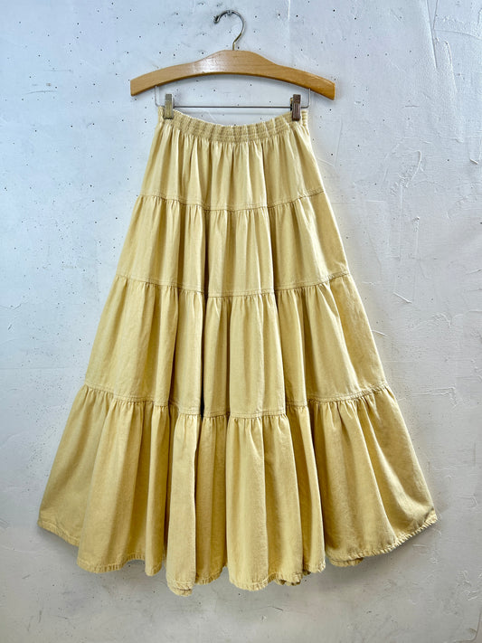 Vintage Tiered Skirt MADE IN USA [I30347]