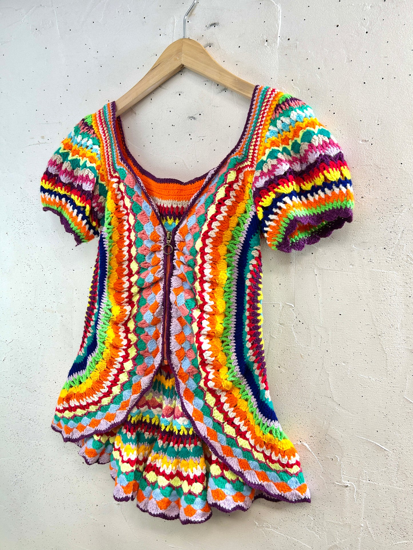 Vintage Granny Square Knit  [H33599]