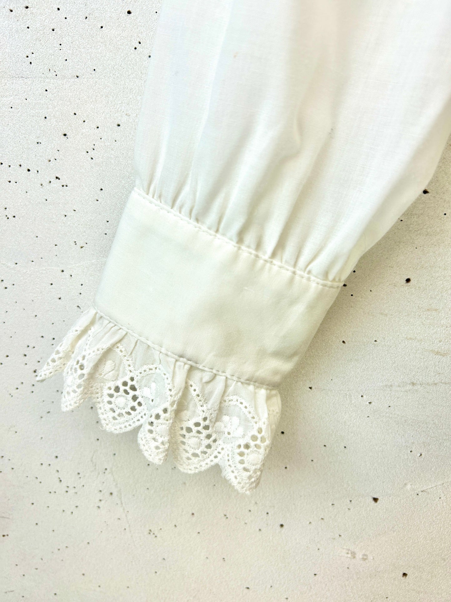 Vintage White Frill  Blouse [H30965]