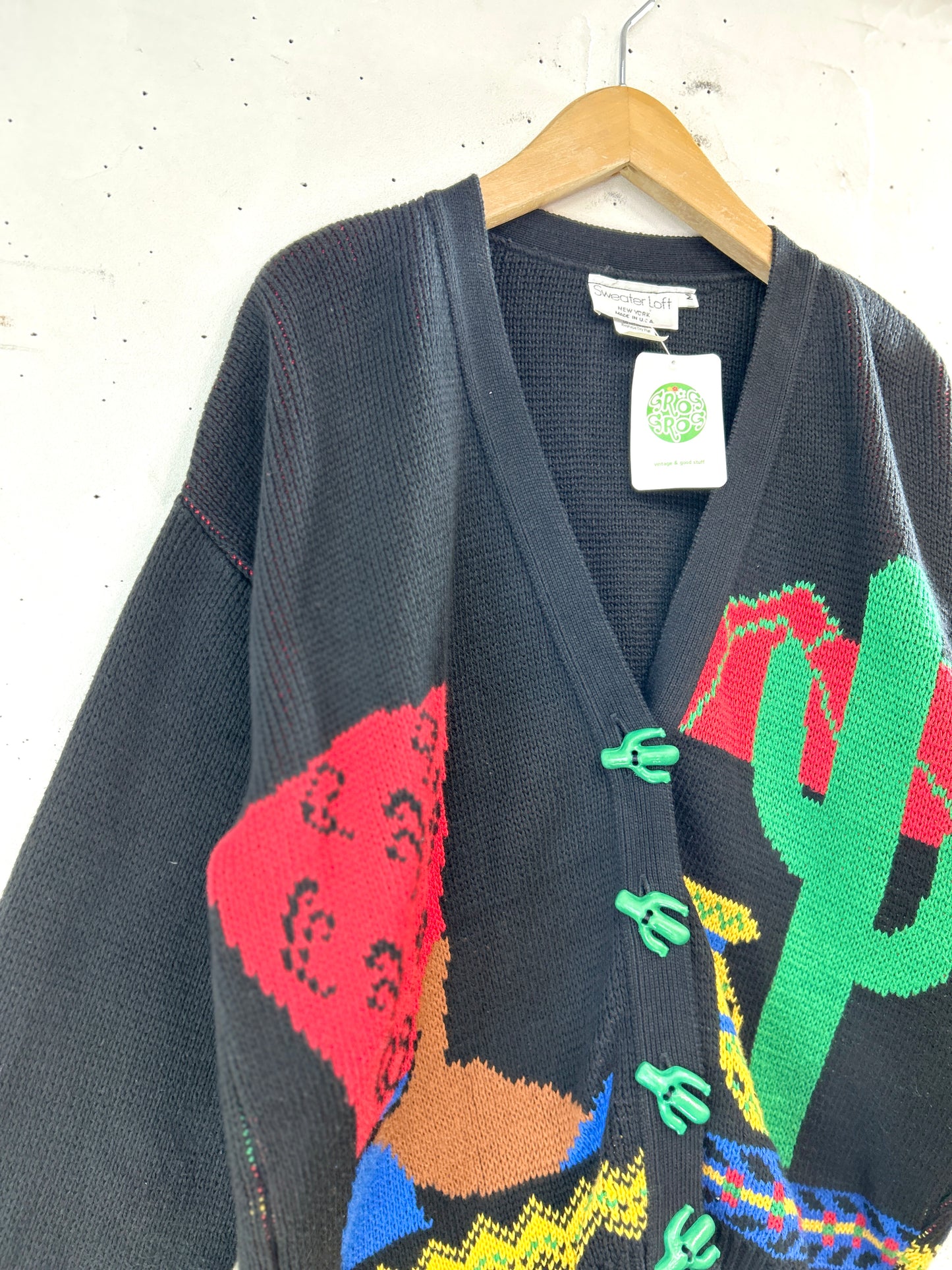 Vintage Cotton  Knit Cardigan MADE IN USA [C31871]