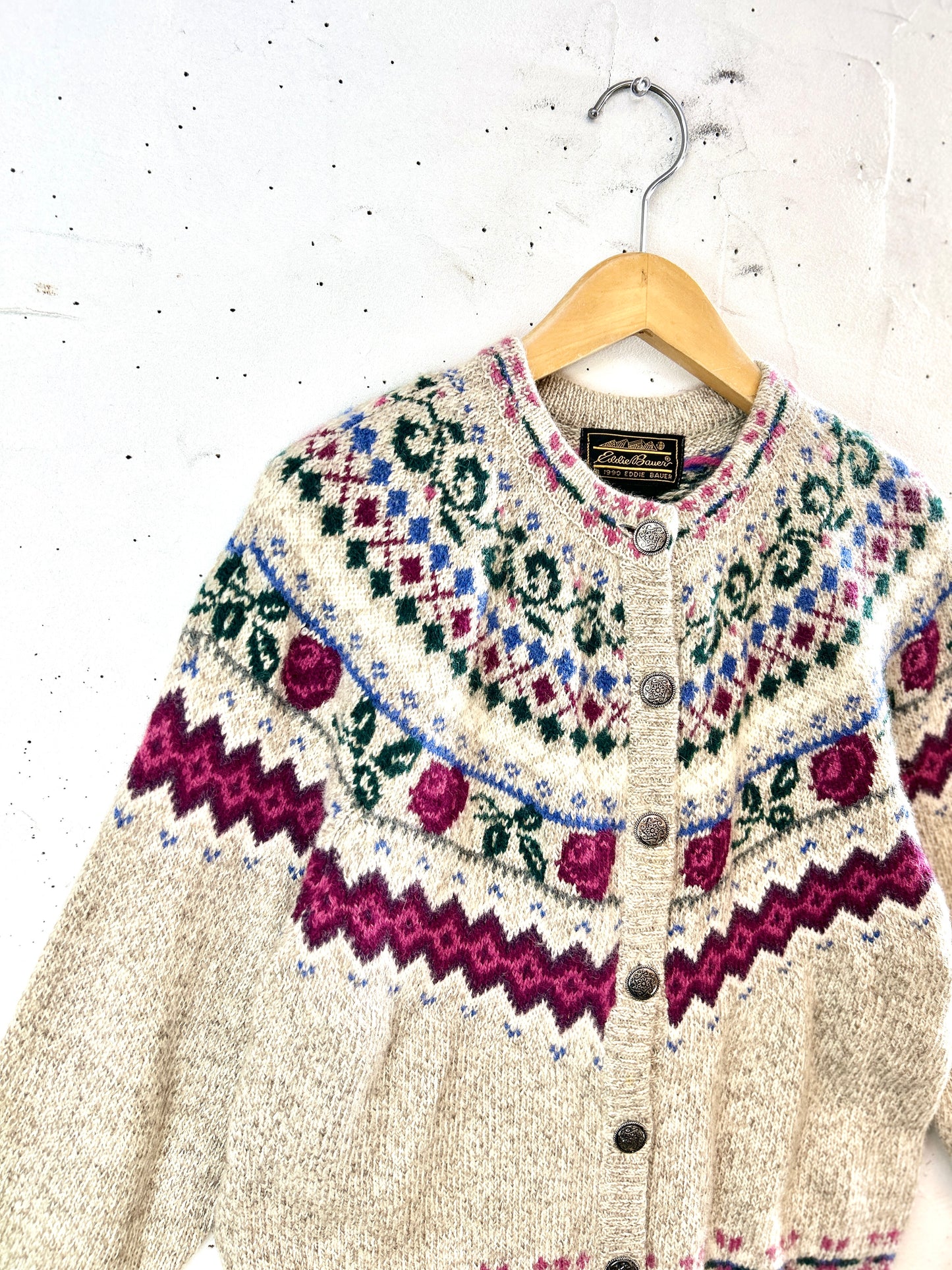 Vintage Nordic Knit Cardigan [J30618]