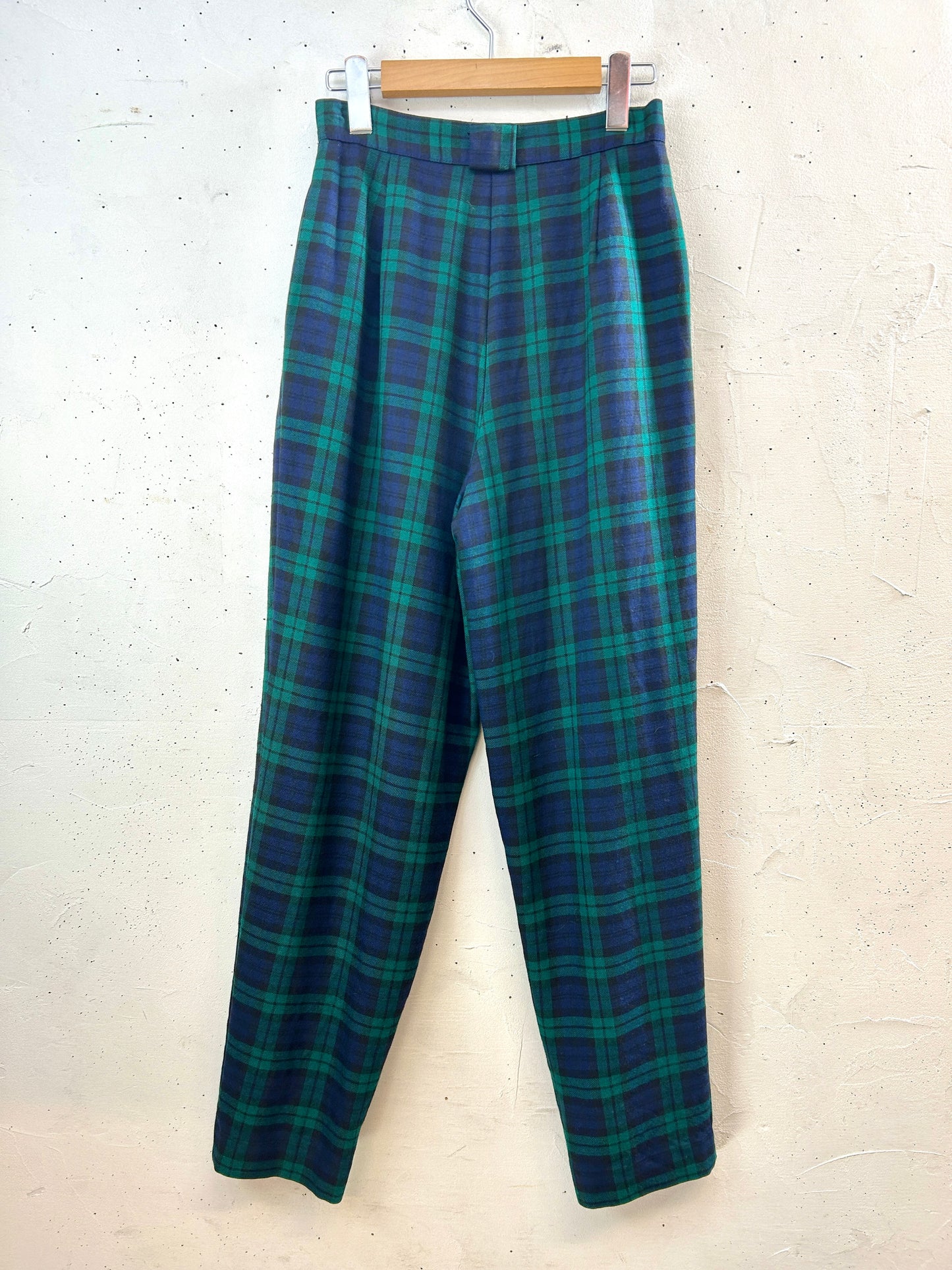 Vintage Plaid Wool Pants [I30276]