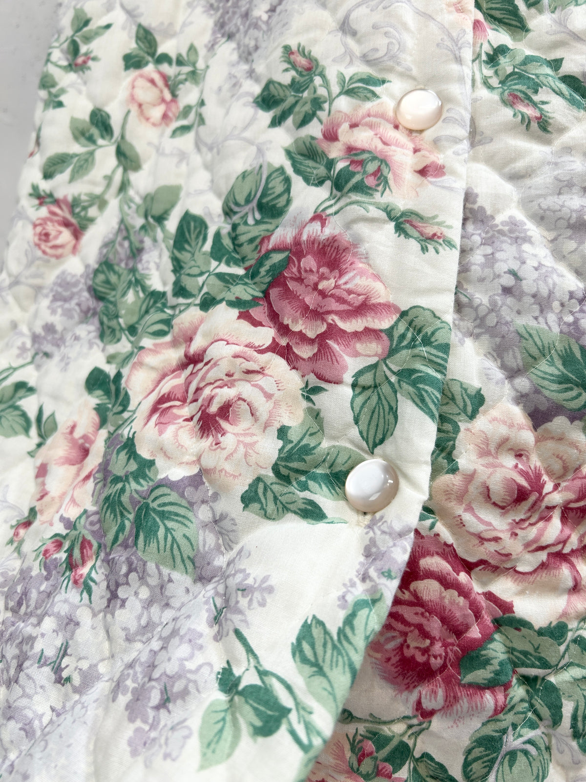'70s Vintage Quilting Gown [J34232]