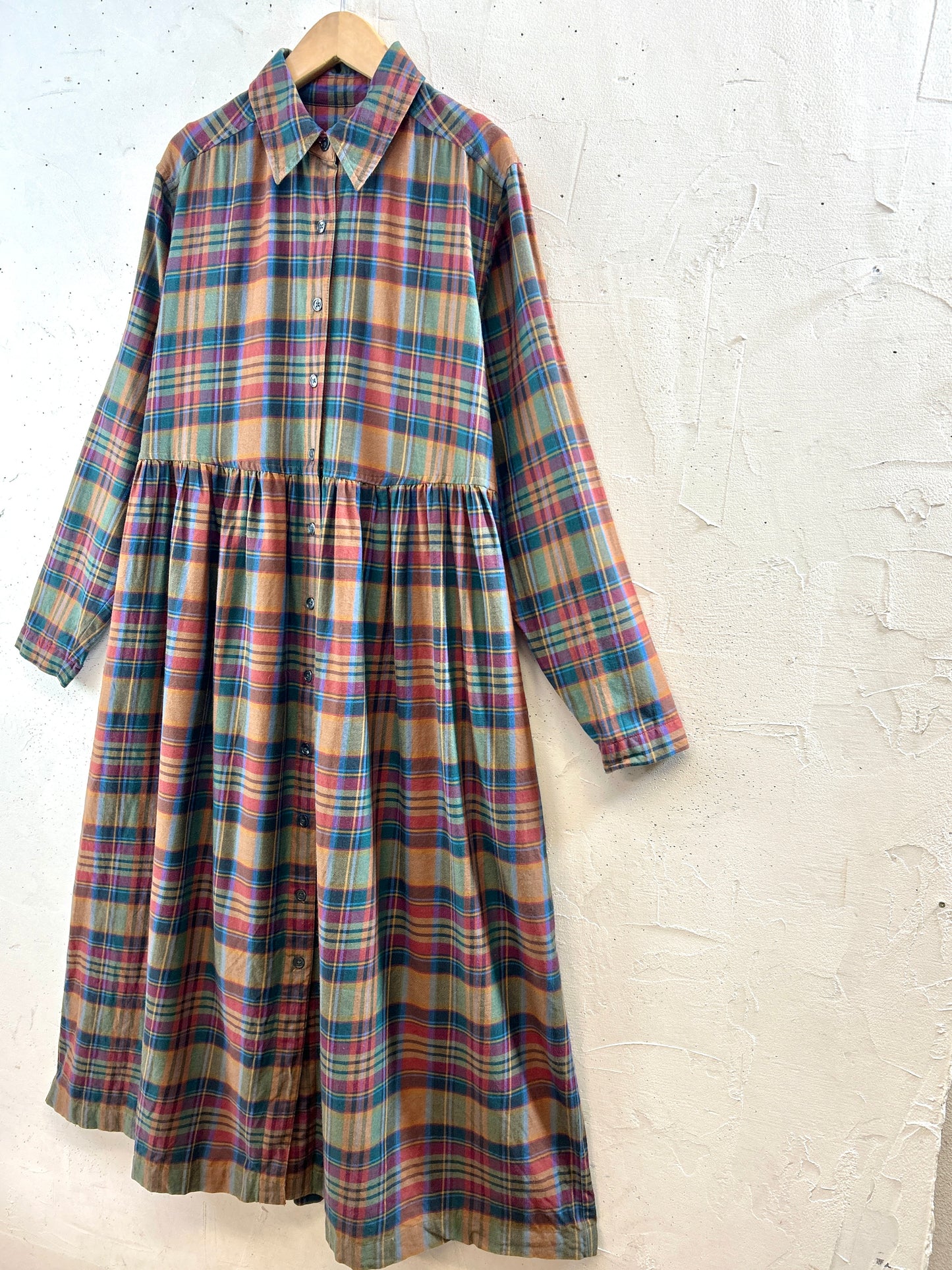 Vintage Plaid Dress [K30735]