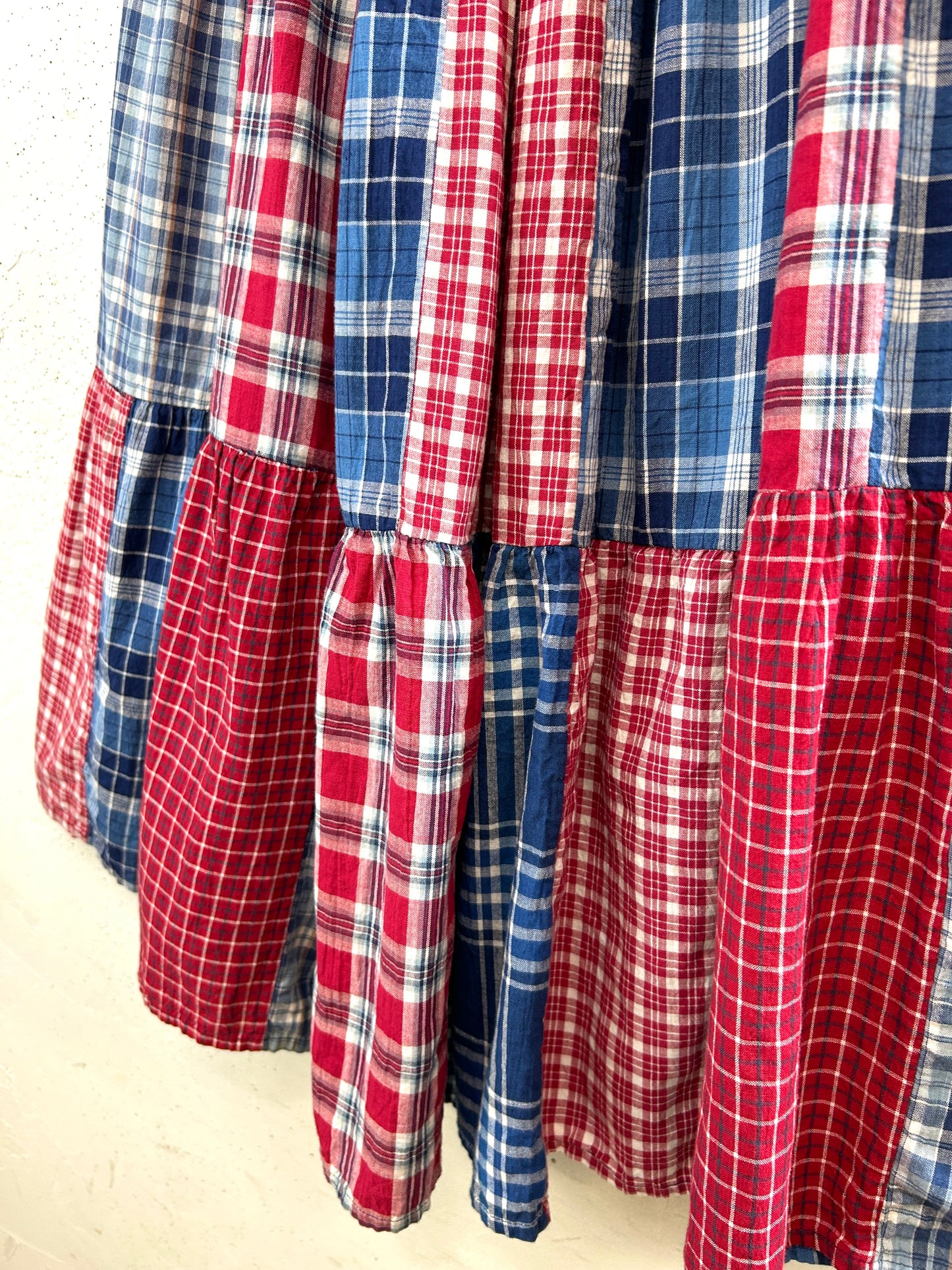 Vintage Patchwork Tiered Skirt [H33537]