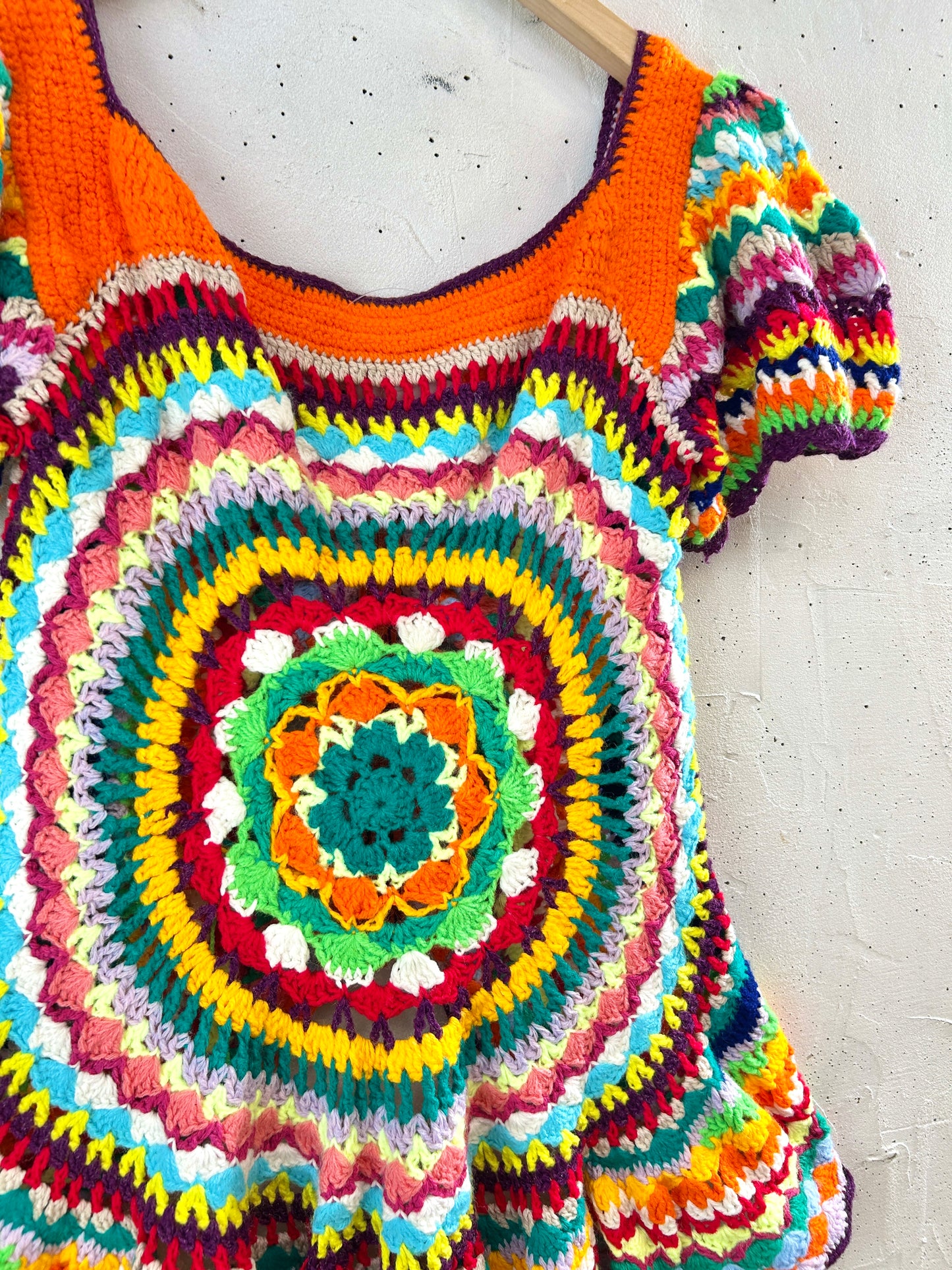Vintage Granny Square Knit  [H33599]