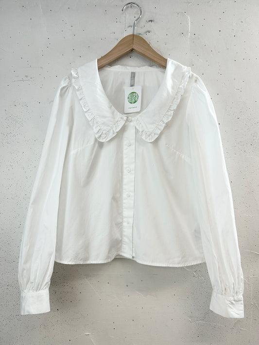 Vintage White Blouse [I33741]