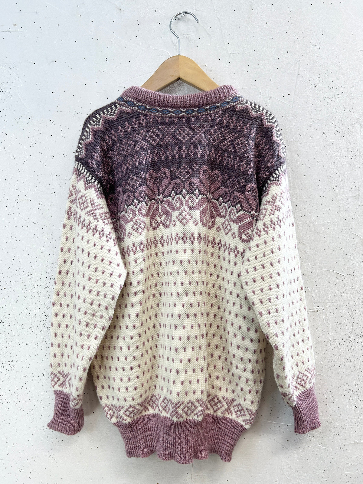 Vintage Nordic Knit Cardigan  MADE IN NORWAY [J34339]
