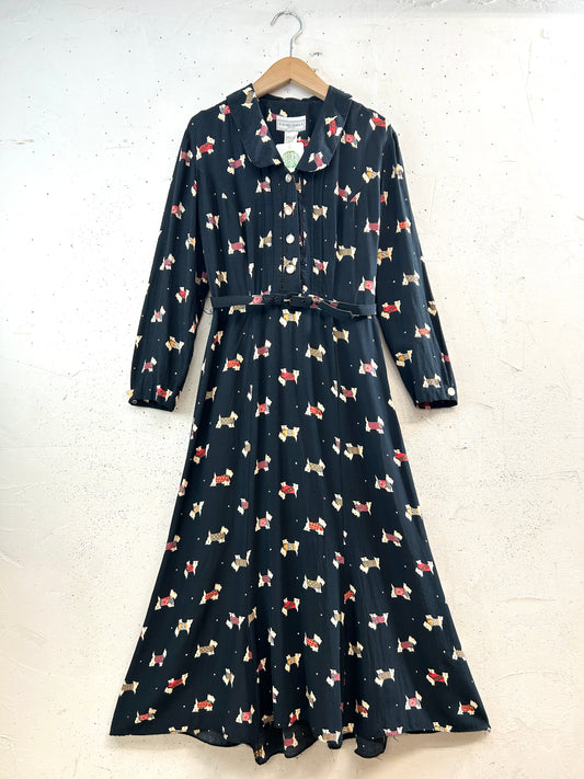 Vintage Rayon Dress 〜E.D.MICHAELS〜 MADE IN USA [F32882]