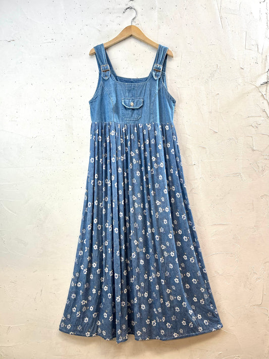 Vintage Denim Over Dress [F30508]