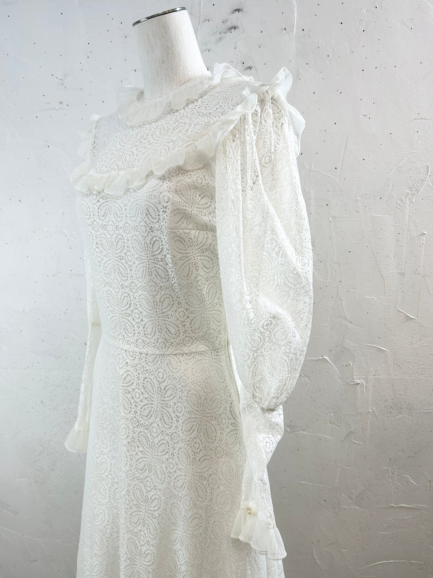 Vintage White Lace Dress [K30815]