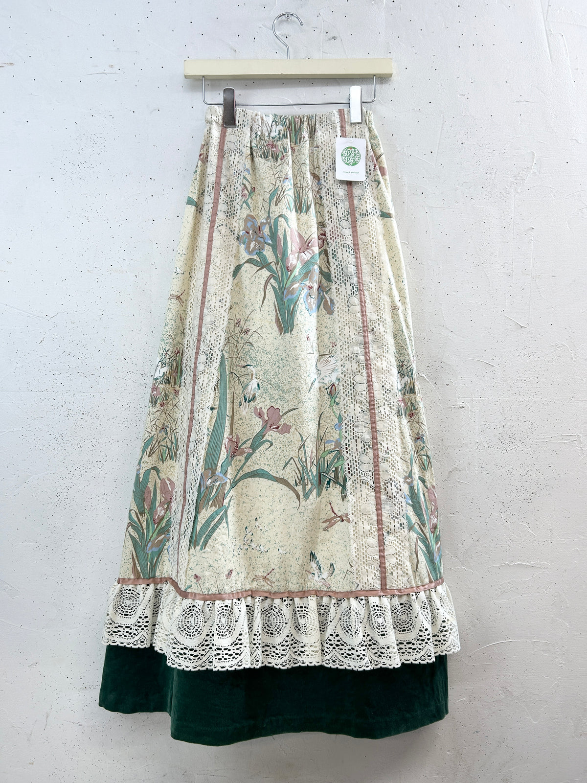 '70s Vintage Patchwork Skirt [I33832]