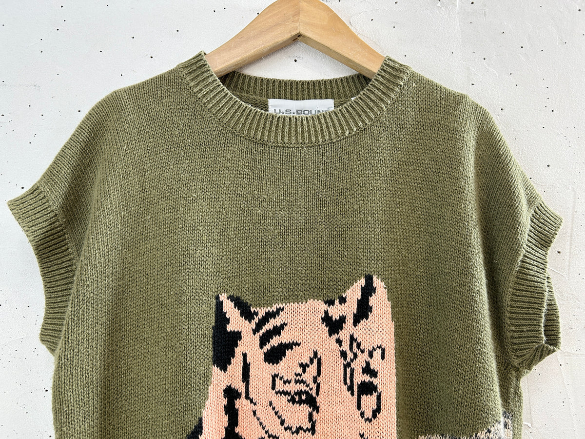 Vintage Knit Vest [I33824]