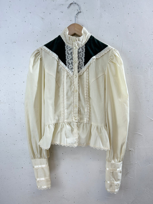 '70s Vintage Blouse 〜GUNNE SAX〜 [H30843]