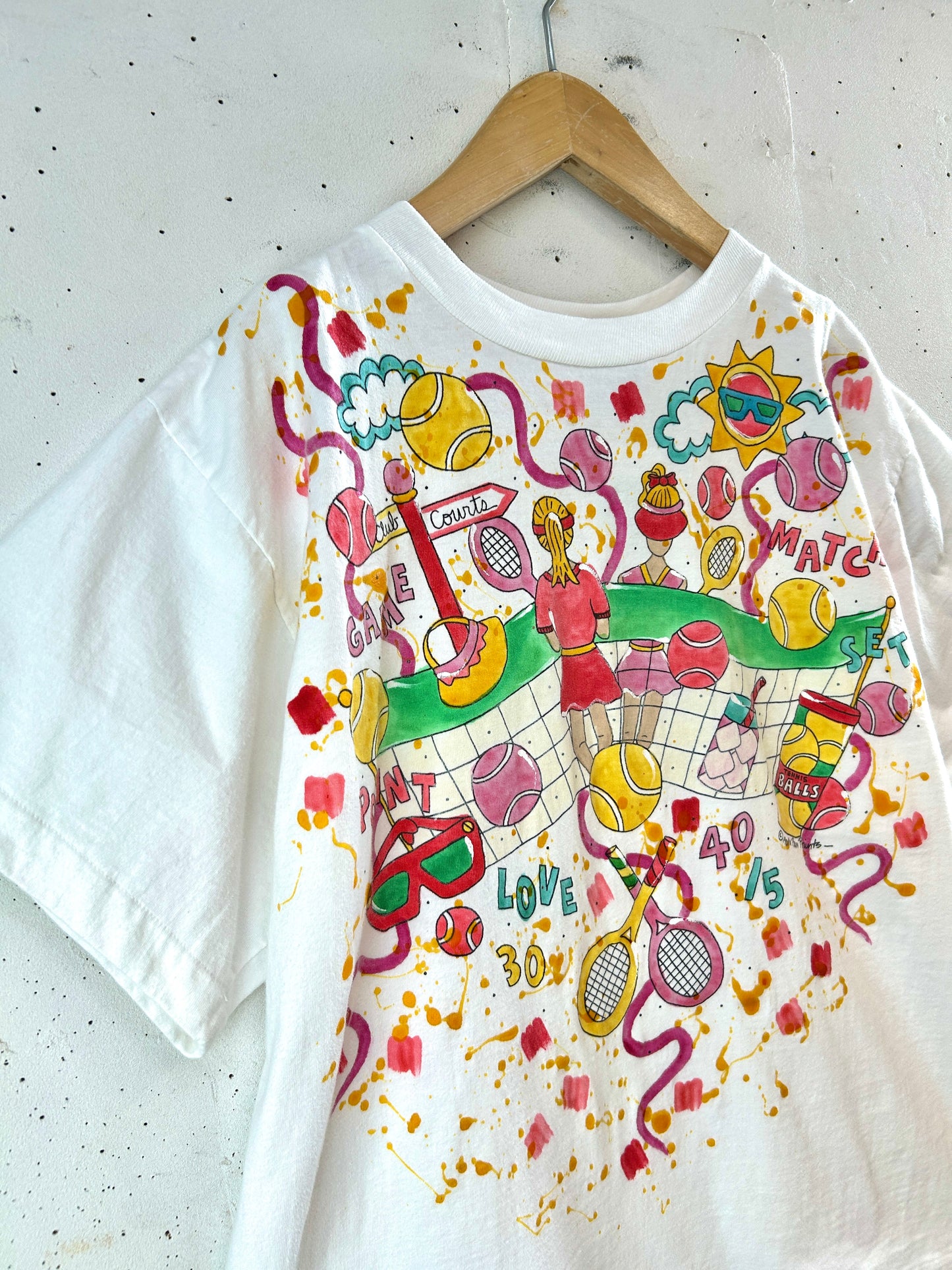 Vintage Hand Painted T-Shirt 〜 Alore〜 MADE IN USA [G32965]