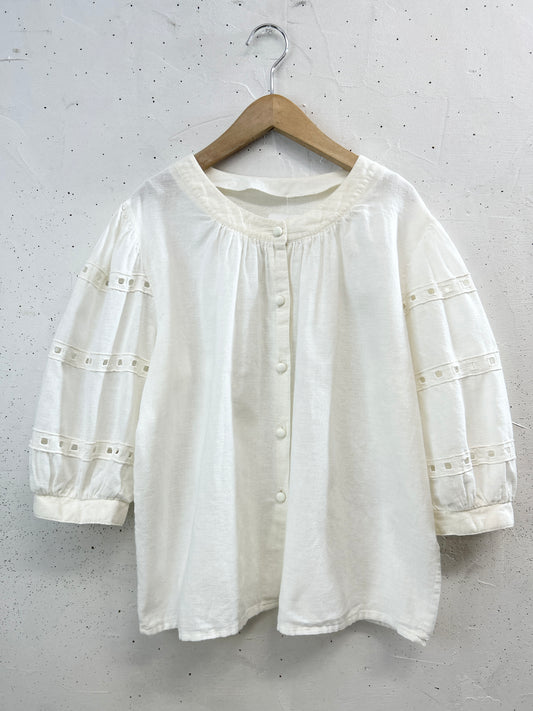 Vintage White Blouse [C31843]
