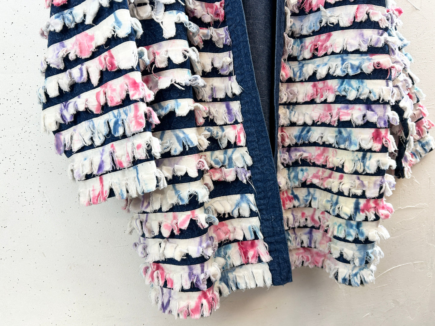 Vintage Denim Fringe Jacket [I30318]