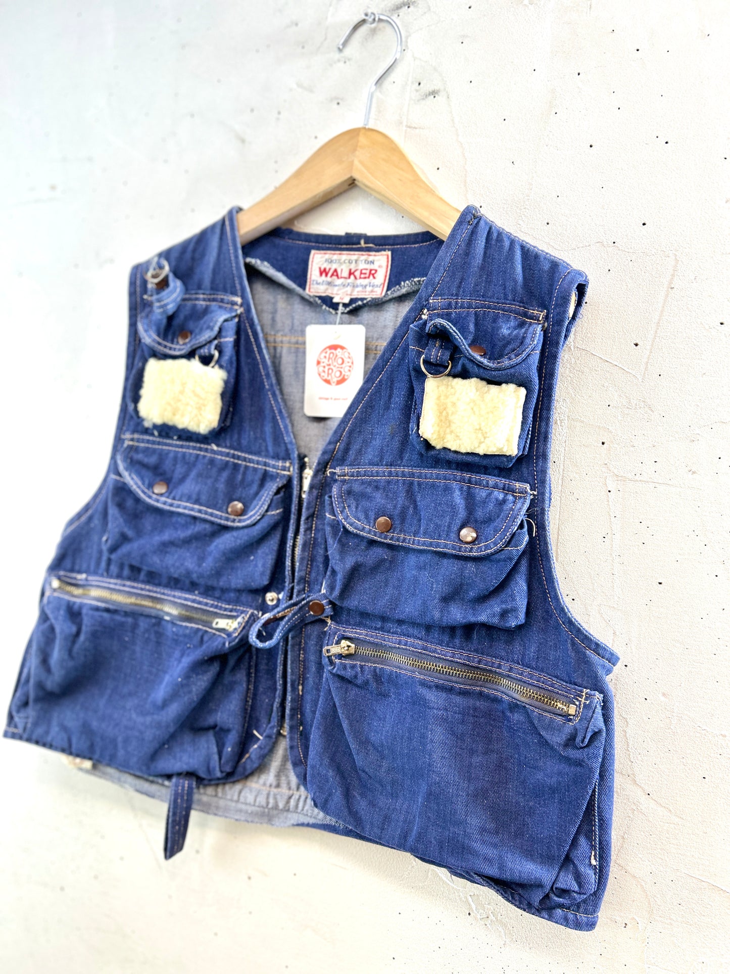 Vintage Denim Fishing Vest [K30742]