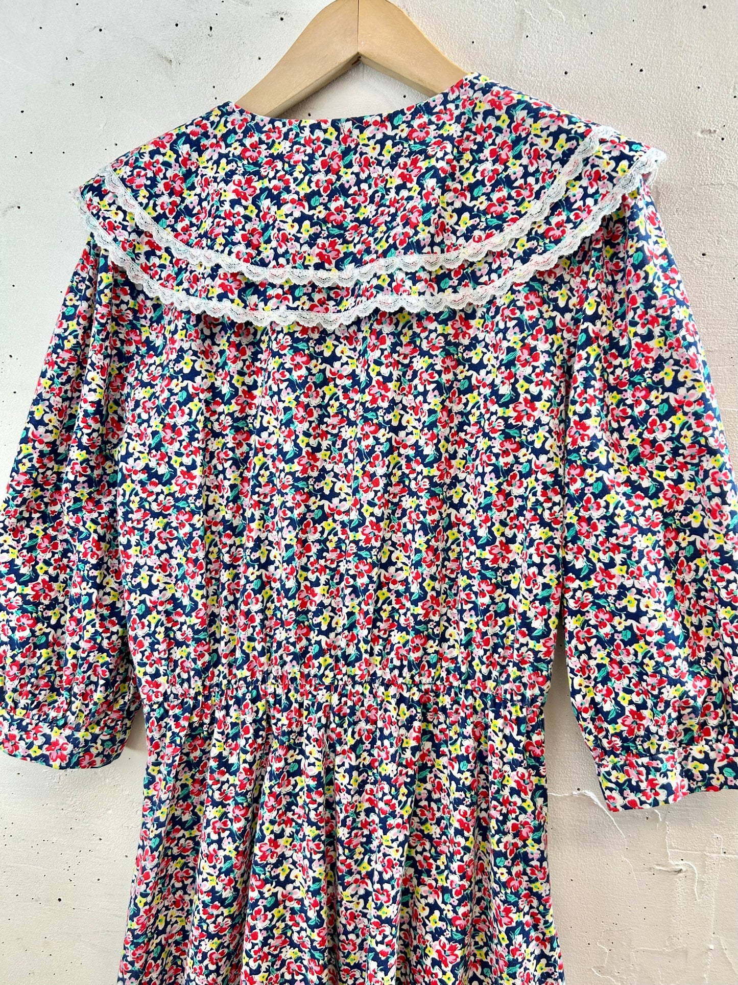 '80s Big Collar  Dress MADE IN USA [G30813]