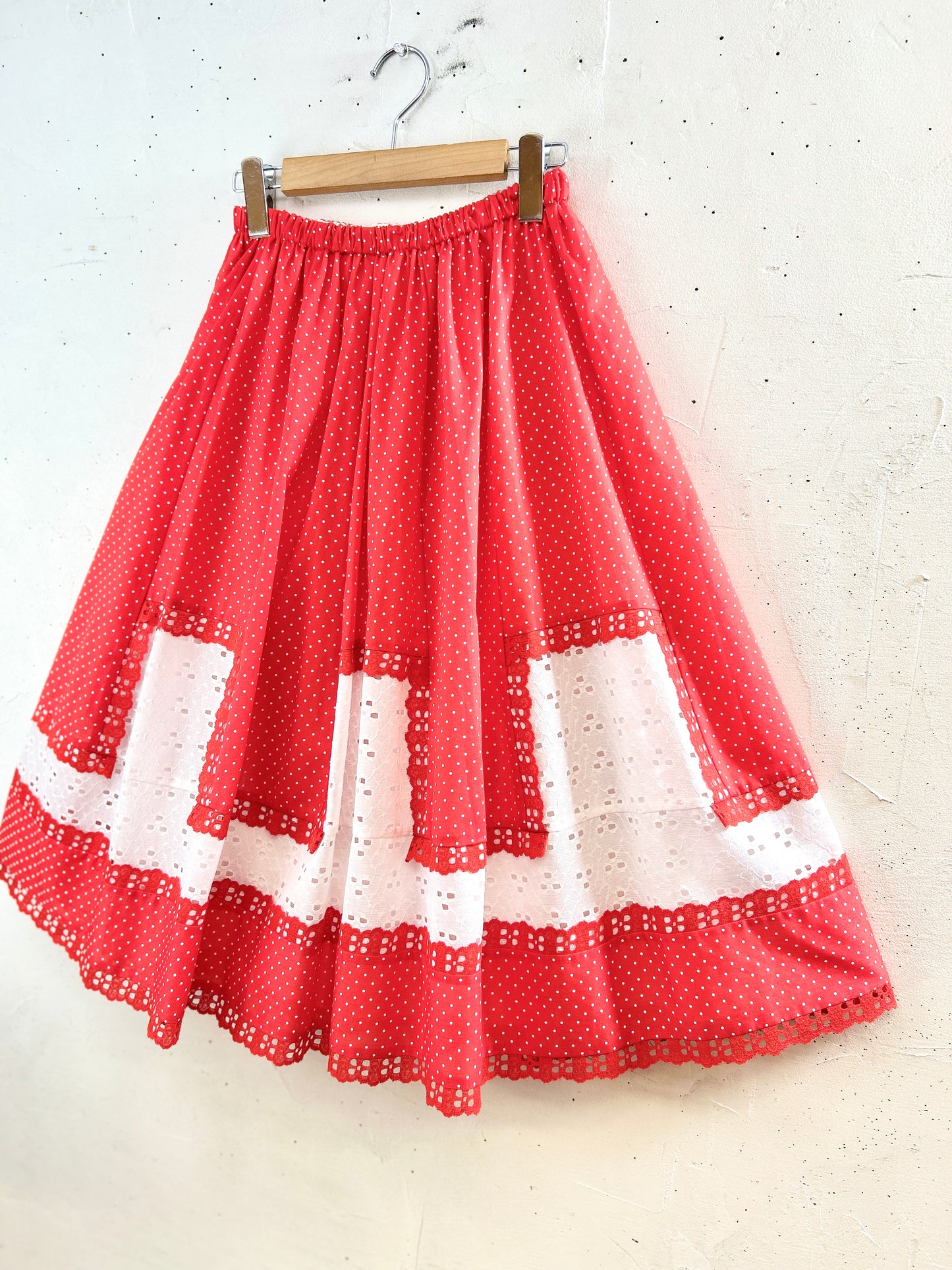 ’70s Patchwork Skirt 〜carefree fashions〜 [H30865]