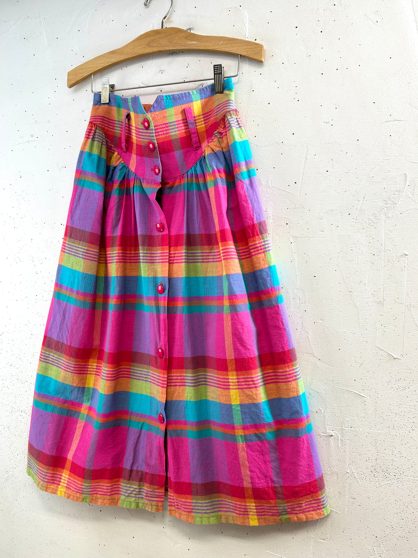 Vintage Plaid Skirt MADE IN FRANCE [D32194]