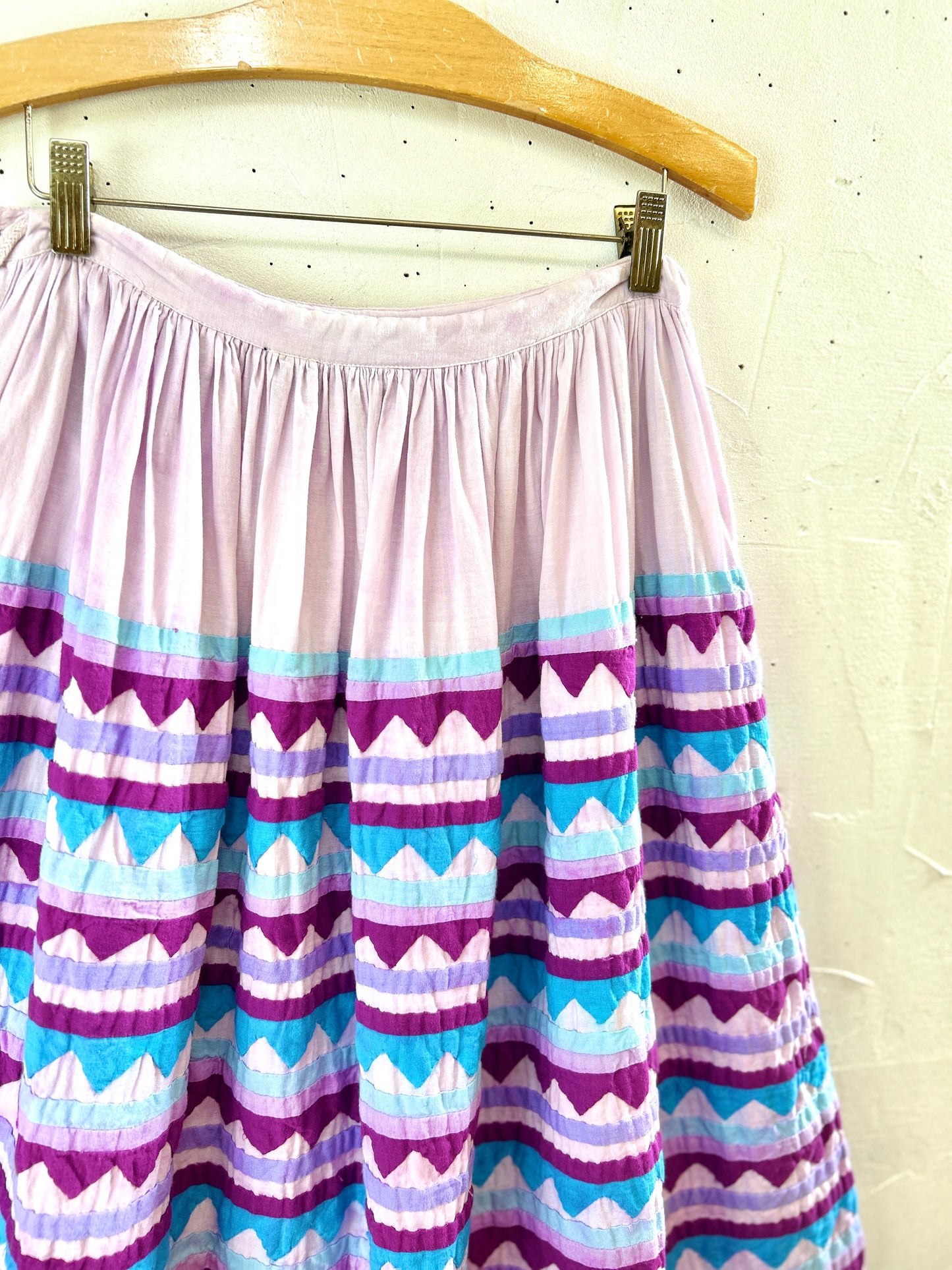 Vintage Cotton Patchwork Skirt MADE IN INDIA [H30813]