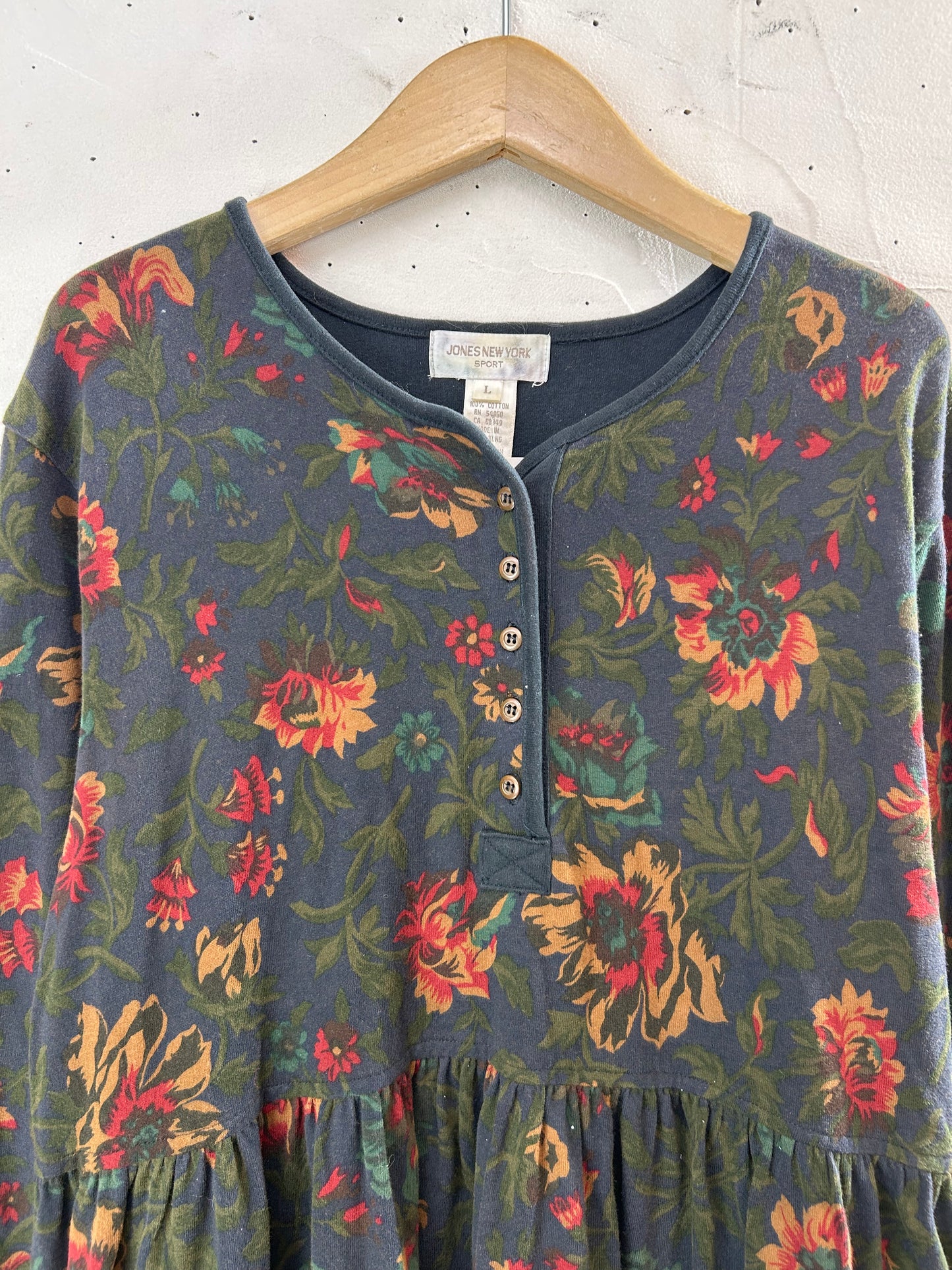 Vintage Flower Cotton Dress [L29216]